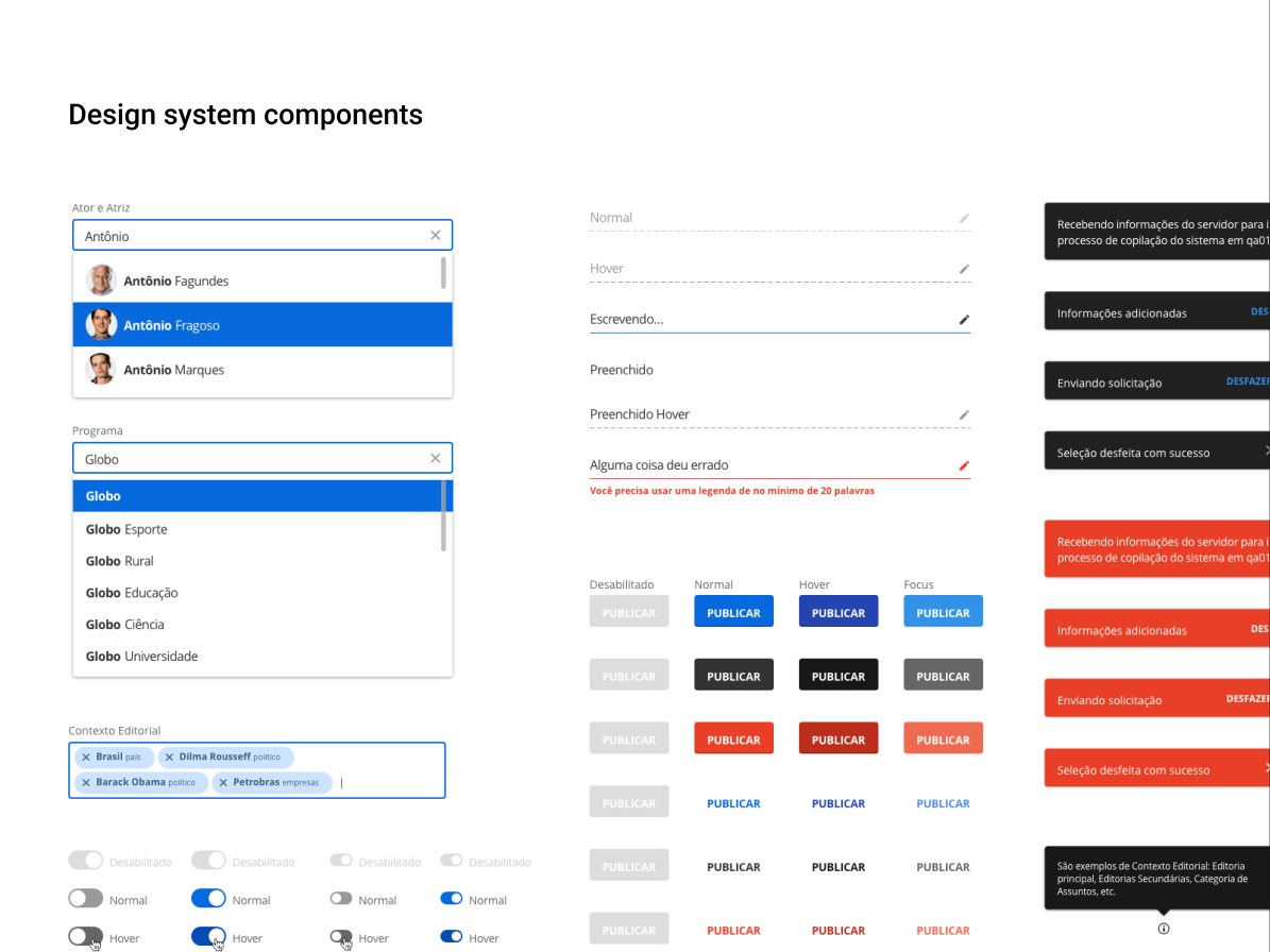 Design system components